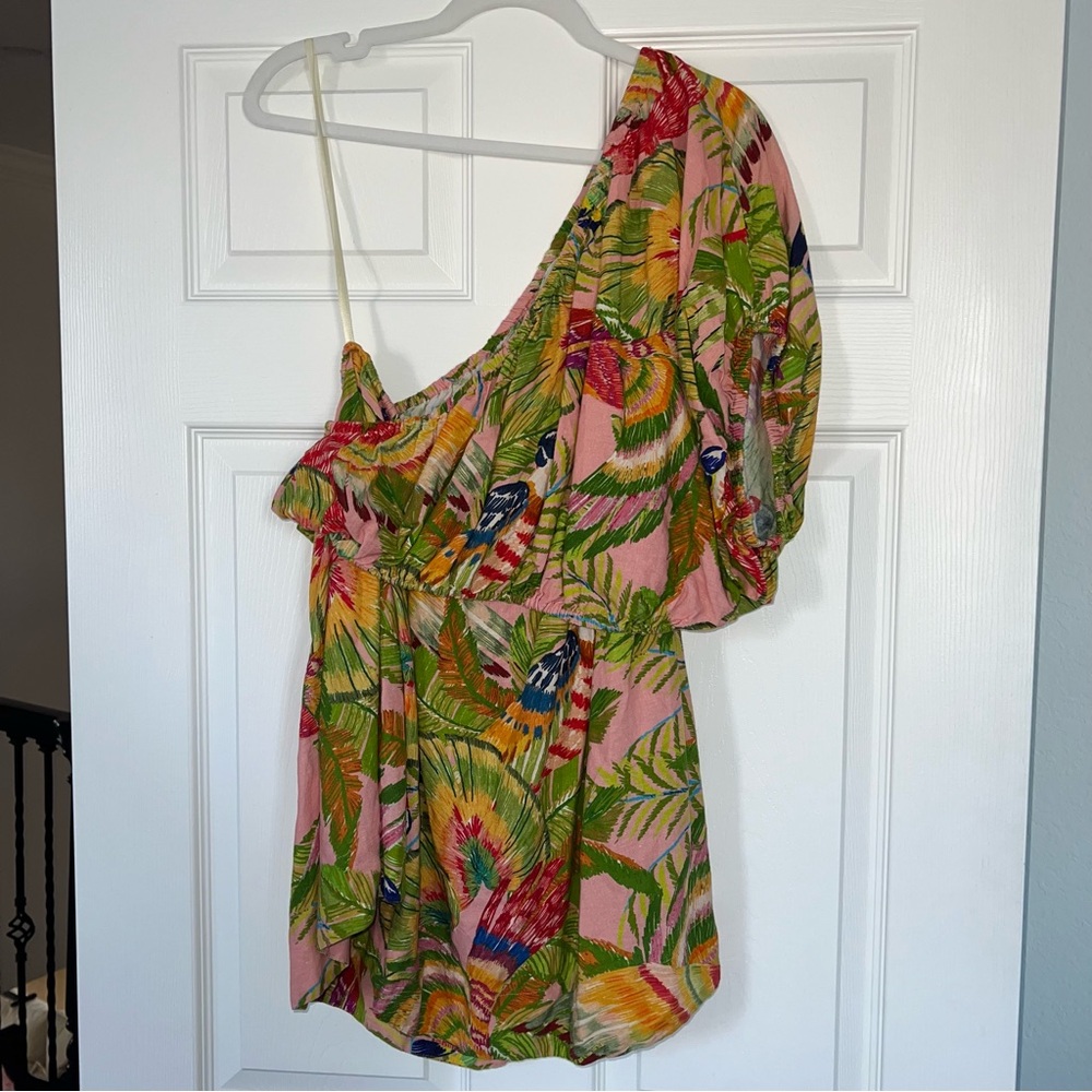 Farm rio Macaw Leaves Mini Dress - Picture 14 of 16